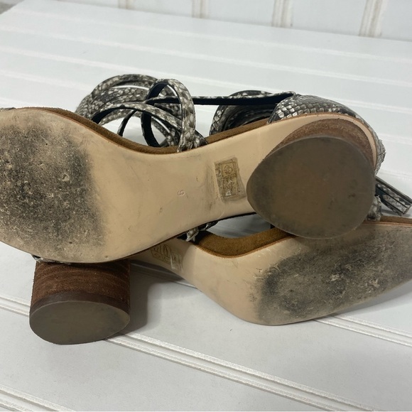 Jeffrey Campbell Despina Snake Print Tassel Multi Strap Ankle Sandals Sz 6 368 - Picture 7 of 9